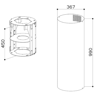 Nastavak dimnjaka Kit Isola H990 D370 bijeli